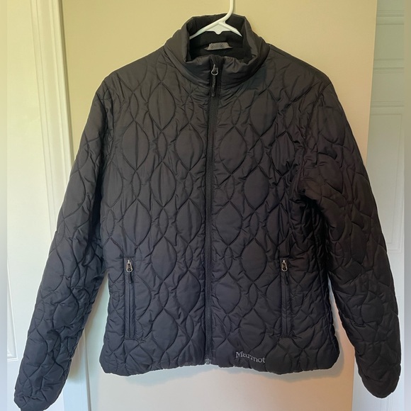 Marmot Black Light Puffer Jacket, Size Large - Picture 2 of 5